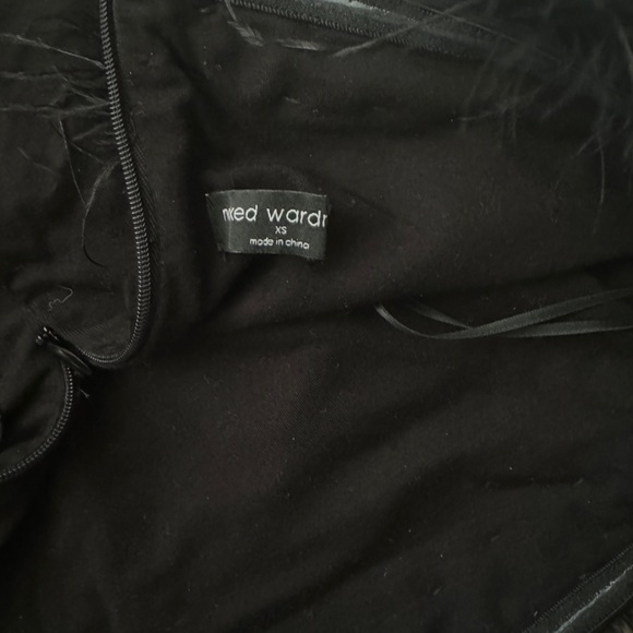 Naked Wardrobe Fine Feather Trim Strapless Minidress XS - Picture 9 of 13